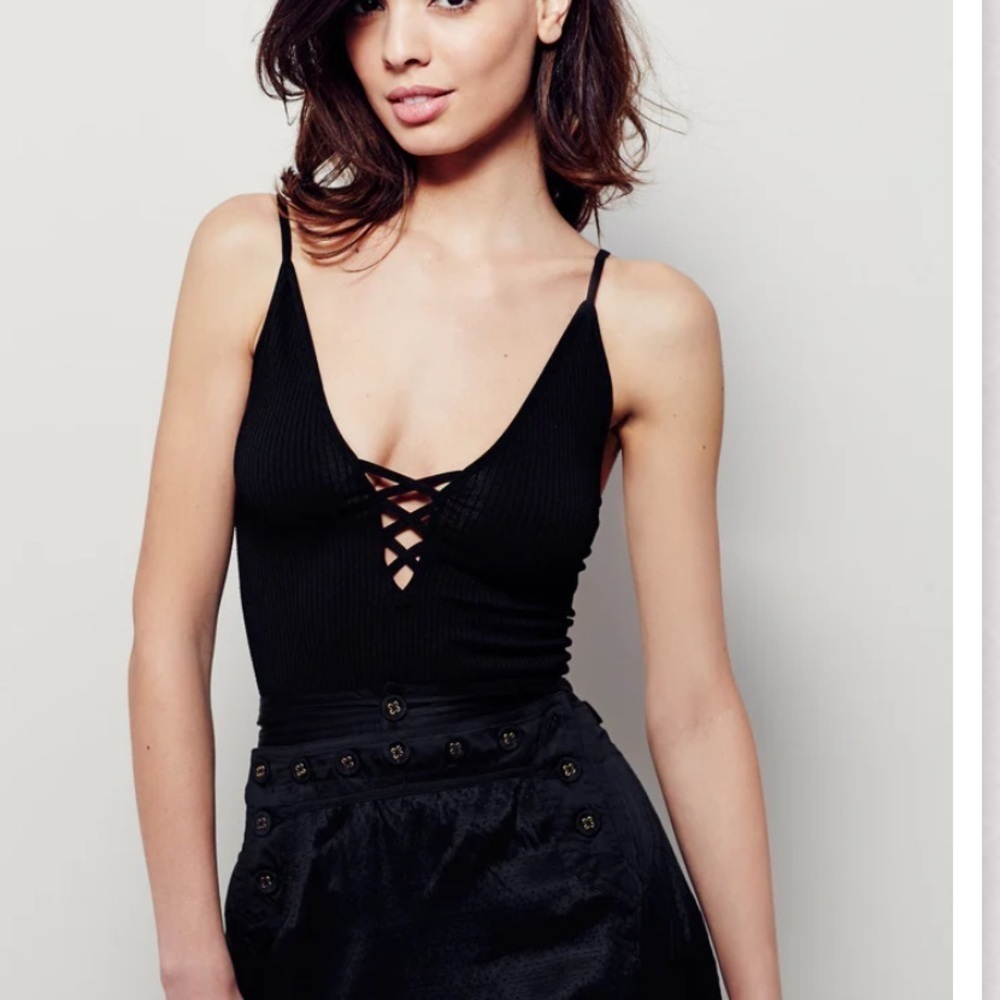 Free People Intimately Cross Fire Black Cami. Size m/l. MA2